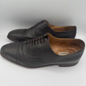Moreschi Men's Dark Brown Leather Oxford Shoes Size 11.5